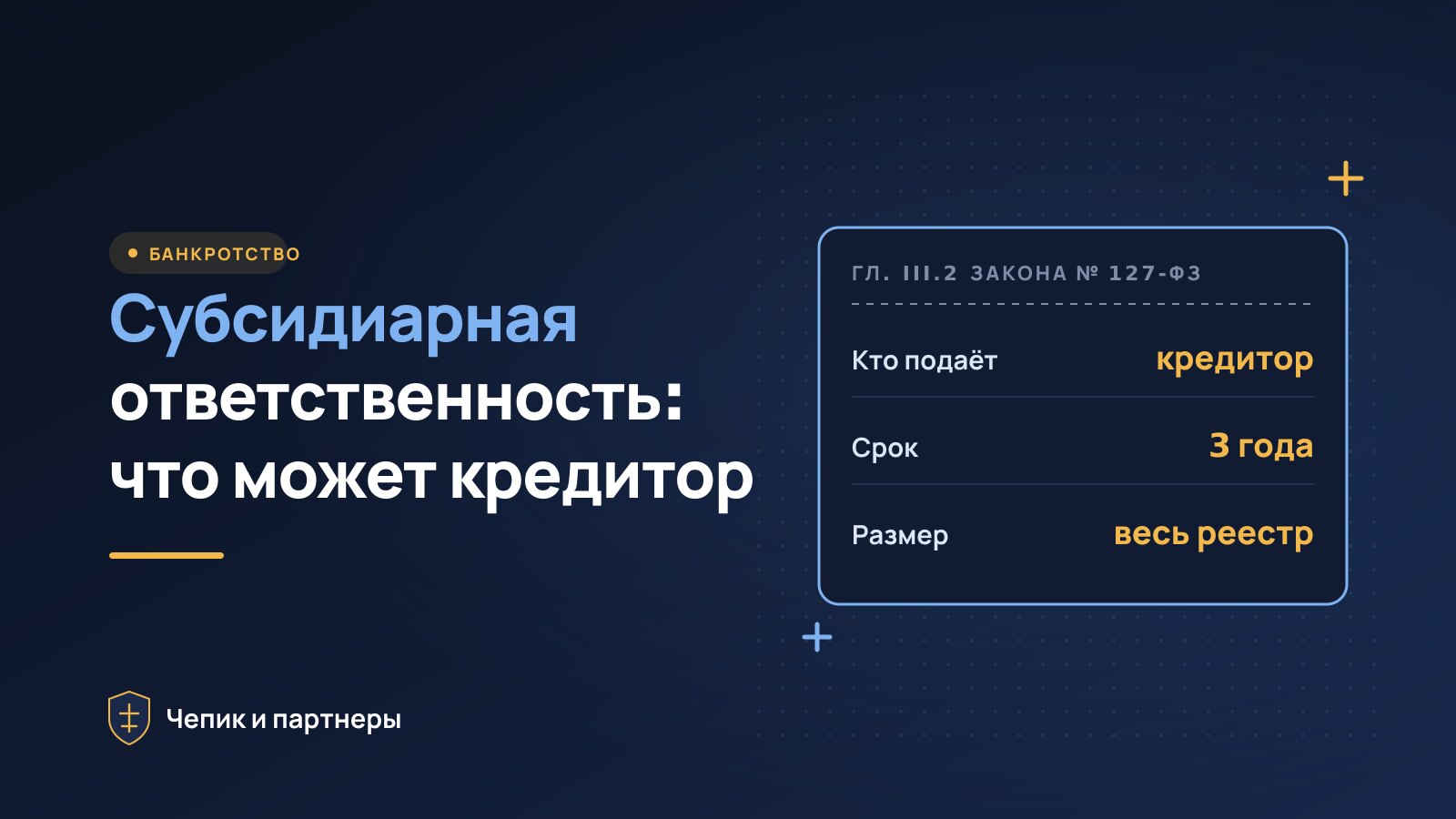 Привлечение к субсидиарной ответственности: что может кредитор
