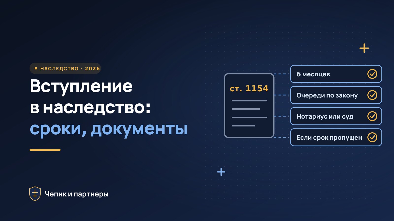 Вступление в наследство в 2026: сроки, документы, пропуск срока